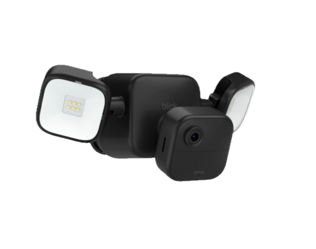 Blink wireless security camera with flood lights