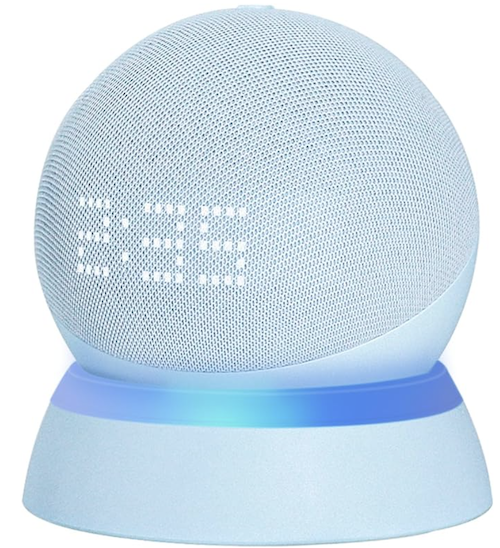 blue Amazon Echo Dot stand