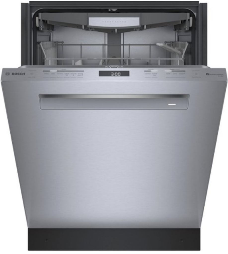 Bosch smart dishwasher with open door