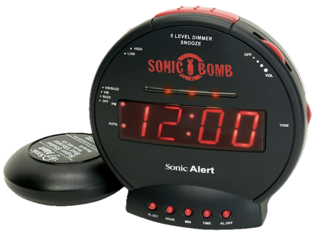 Sonic Bomb alarm clock for heavy sleepers