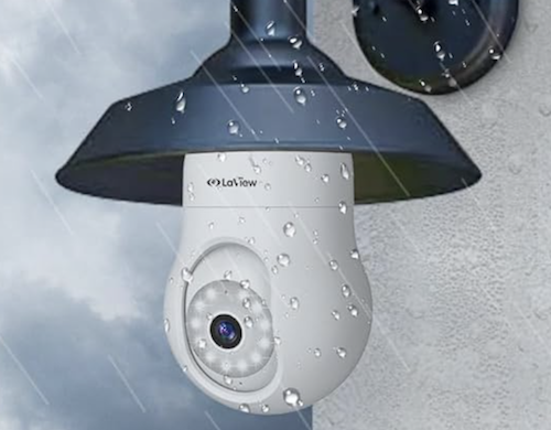 security camera light bulb in outdoor socket