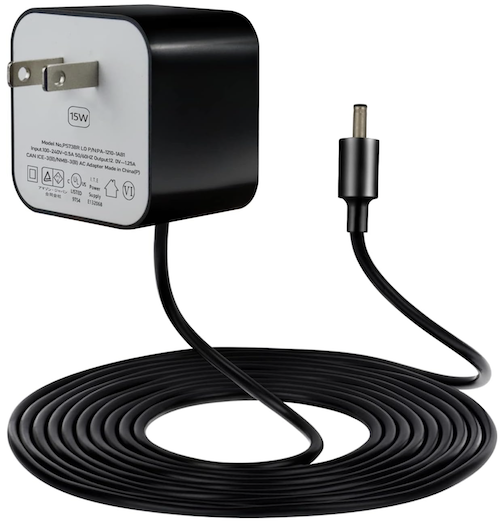 black Amazon Echo Show 5 power adapter