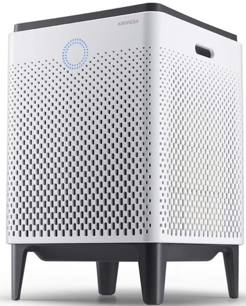 white smart air purifier with black legs