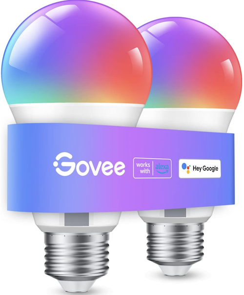 2-pack of Govee color-changing smart bulbs