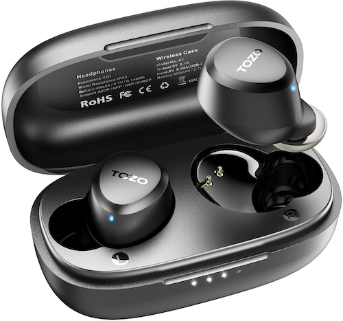 TOZO A1 Mini wireless earbuds in black