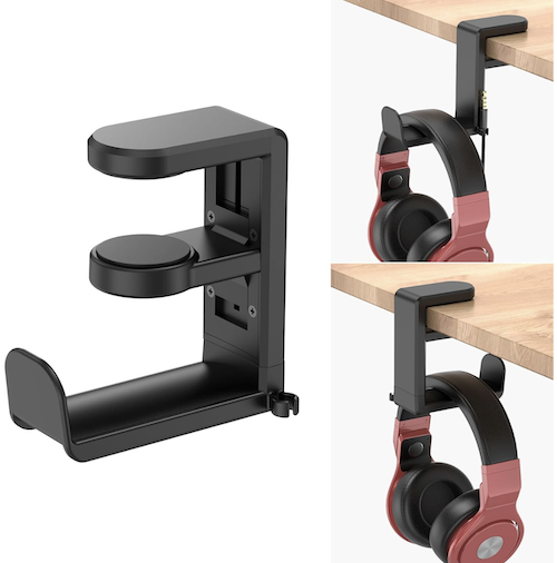 under desk headphone stand and hook